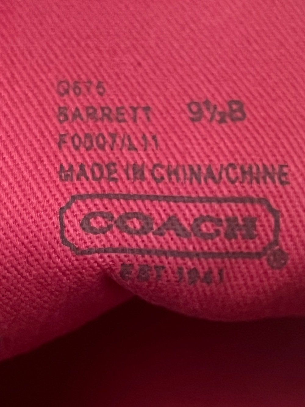 Coach Signature Canvas Low-Top Sneakers with Pink Trim - Picture 7 of 7